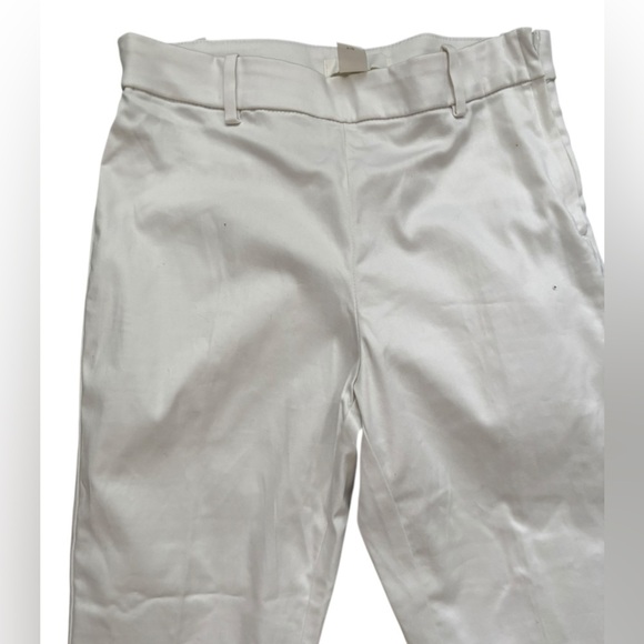 H&M White Lightweight Straight Leg Size Zip Trousers Pants Size 6 - Picture 4 of 5